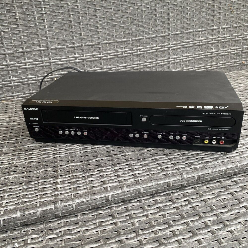 Magnavox ZV450MW8 DVD Recorder VCR Combo DVD Works VCR Eats Tape **Parts Only**